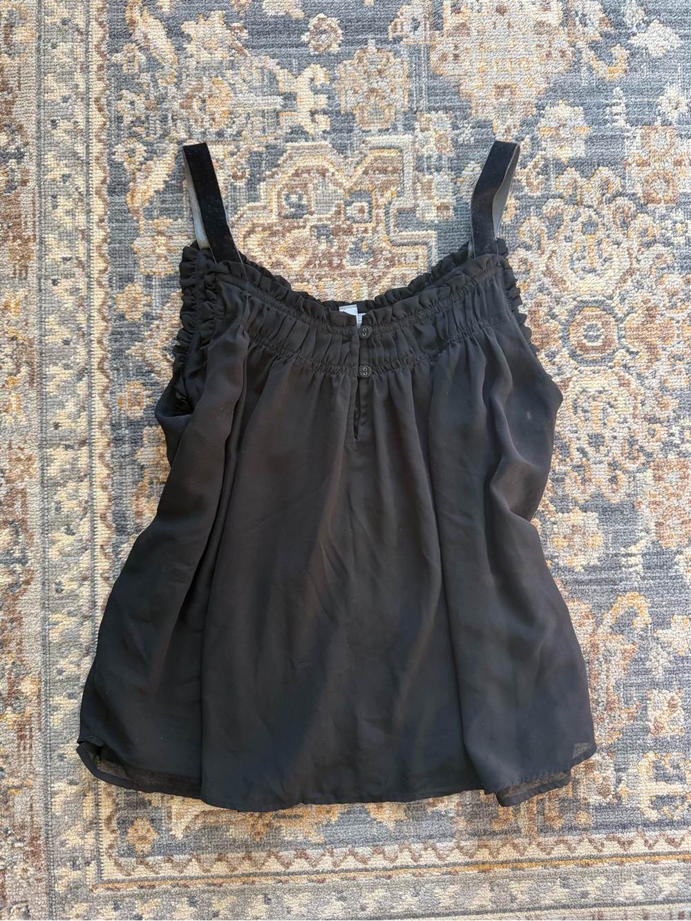 Converse Black Ruched Camisole Tank